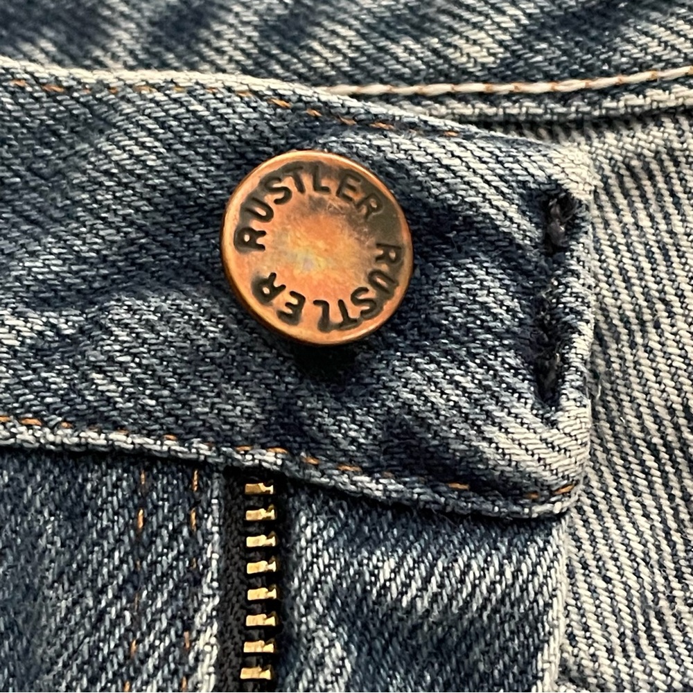 Rustler Men's Blue Denim Jeans Size 33x30 100% Cotton RN130273 - Picture 5 of 15